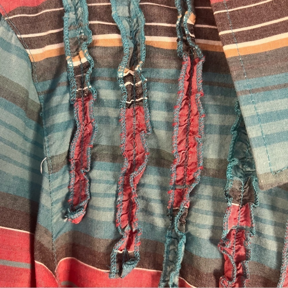 Sherry Cervi by Resistol Red and Teal Plaid Snap-Up Western Rodeo Shirt Sz S - Picture 6 of 11